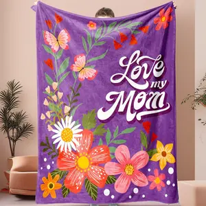 Monther's Day Love Letter to My Mom Blankets and Throws, Unique Birthday Gifts for Wife Women, Super Soft Flannel Throw Blanket for Bed.