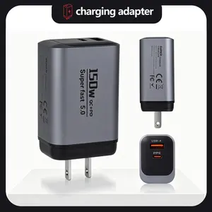 150W Dual-Port Super Fast Charger – USB-C & USB-A Power Block for MacBook, iPad, Samsung & More 150W Dual-Port Super Fast Charger – USB-C & USB-A Power Block for MacBook, iPad, Samsung & More