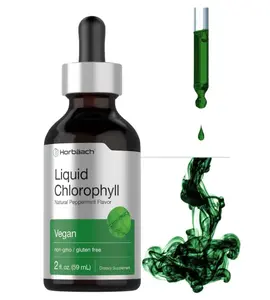Horbäach Liquid Chlorophyll Drops | 2 fl oz | Natural Peppermint Flavor | Vegan, Non-GMO & Gluten Free Formula