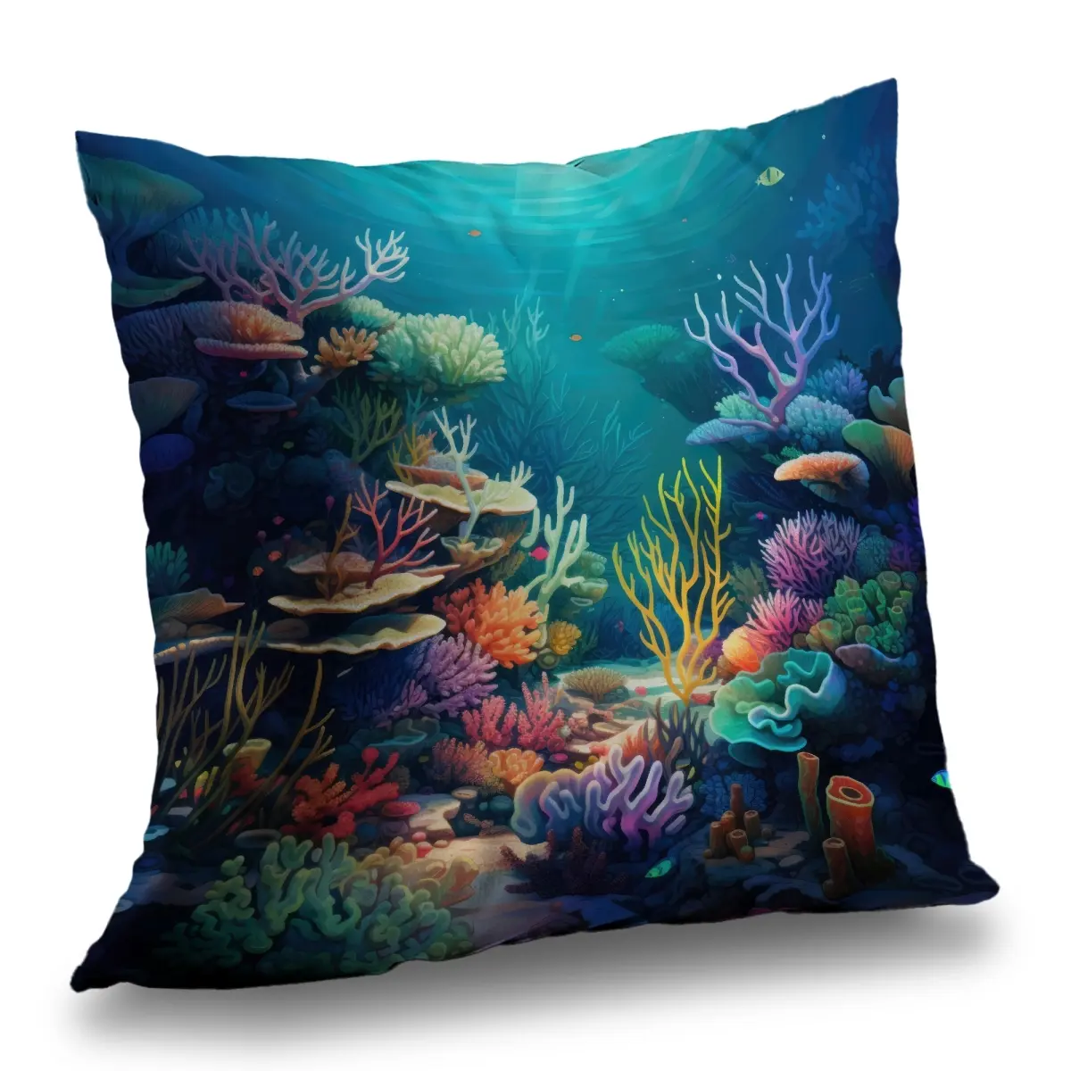 MWW C1PC2626R1FV3C 26x26 in. Orange Polyester Twill Filled Throw Pillow, Decorative Standard Pillows for Home Decor