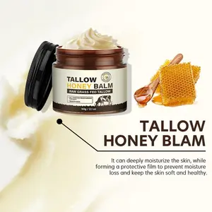 【Buy 2 Get  1  Free】BEEF TALLOW CREAM - 100% Natural B eef Tallow + Manuka Honey, Deep Moisturizing Face and Body, Total Skin Conditioning Treatment, 2.1 oz
