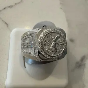 Silver centenario 50 pesos men’s ring