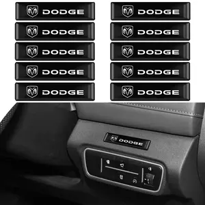 10/20PCS 3D Car Badge Emblem Interior Audio Steering Wheel Epoxy Decorative Stickers For Dodge Ram 1500 SRT SXT Challenger Durango Charger Grand Caravan Dart Journey Avenger Nitro