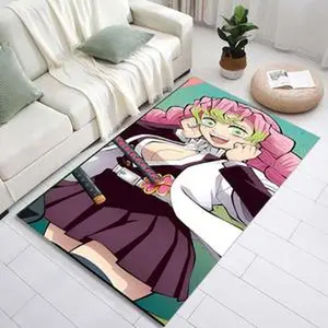 Anime Girl Mitsuri Kanroji Doormat- Demon Slayer Anime Doormat- Kimetsu no Yaiba Rug- Bring the Demon Slayer Team to Life- Polyester & Printed Rug