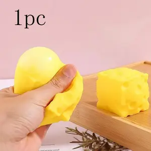 Soft Cheese Blocks Moldable Stress Relief Toy, Decompression Squeeze Function, Perfect for Play and Relaxation, Stress Relief Gadgets, Squishy Cheese Block