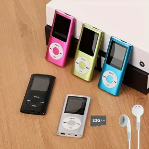 New MP3 Music Player with Free 32G Memory Card, Compatible Wired Headphones and Volume Control for Convenient Recording and Reading - Portable Media Player in Multiple Colors - 1pc