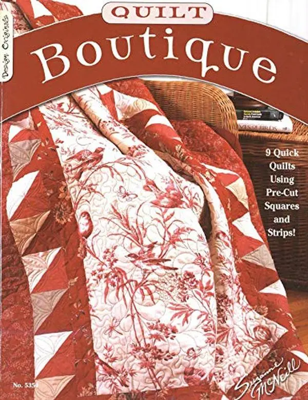 Used Quilt Patterns Book - Quilt Boutique: 9 Quick Pre-Cut Square & Strip Projects by Suzanne McNeill (Paperback, English) - Blue Skies, Peaches and Cream, Floral, 10 Minute Blocks, 10 Minute Blocks Quilt