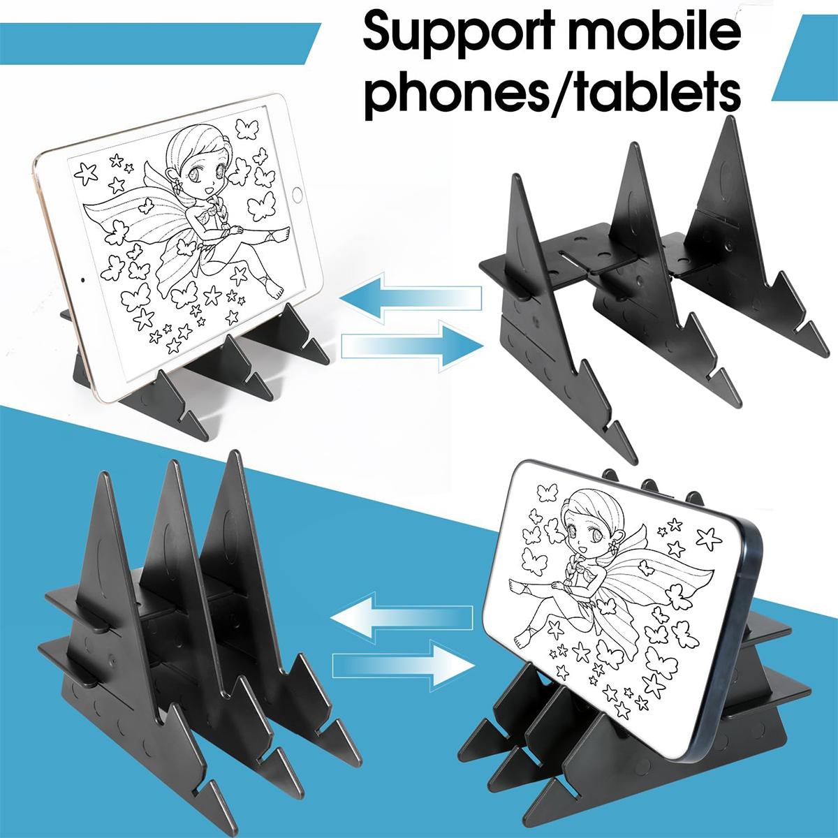 Optical Drawing Board, Portable Optical Copy Pad & Drawing Projector, Adjustable Lens Image Layout Tool | Portable Tracing Pad, Easy to Track Drawing Tool for Smartphone & Tablet, Art Supplies for Artists & Enthusiasts