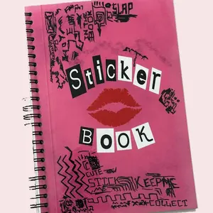 Mean Pink Reusable Burn Sticker Book Girls Funny Unique Gift Stickerbook