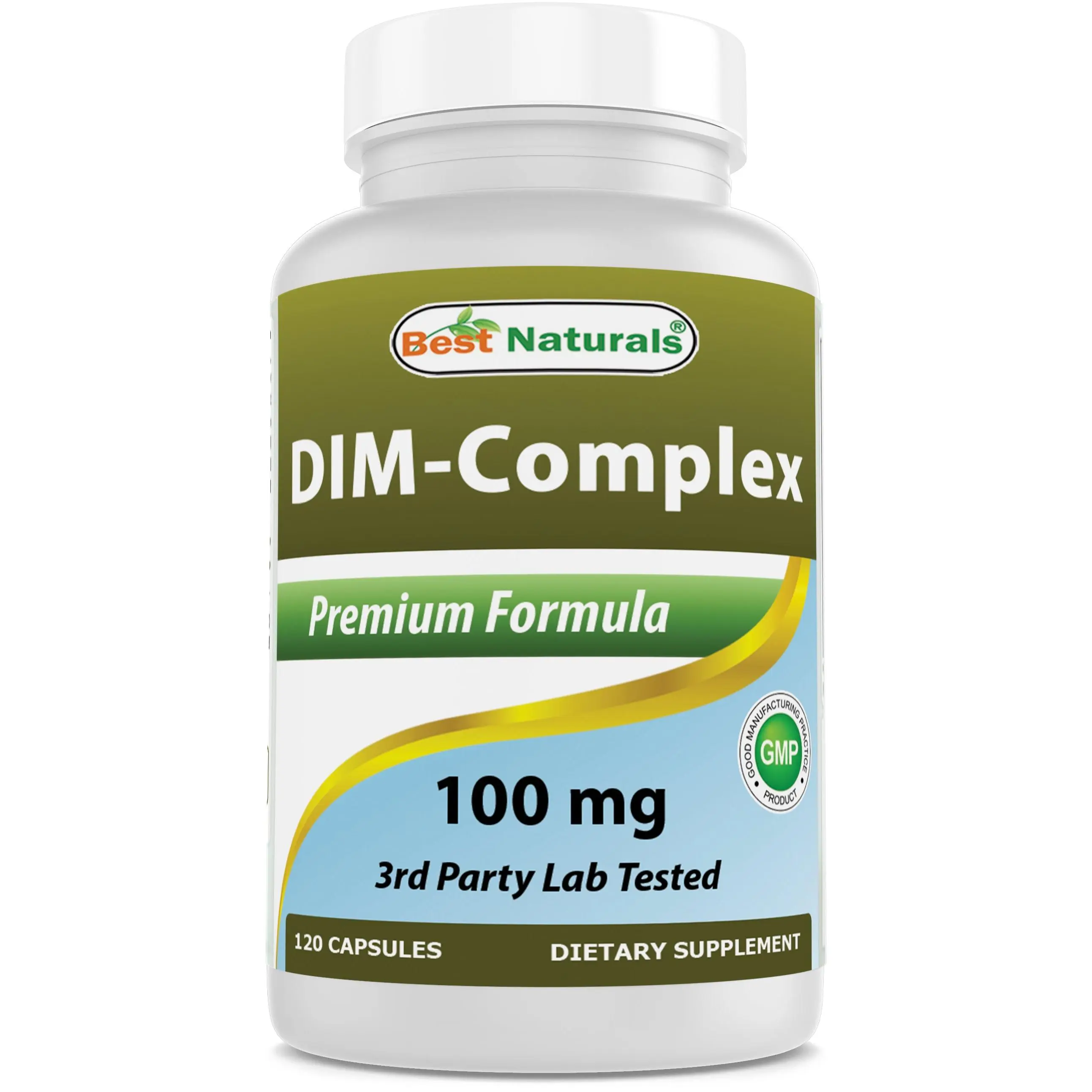 Best Naturals DIM-Complex 100 mg 120 Capsules for Estrogen Metabolism & Balance Non-GMO Gluten-Free USA Made GMP Certified - Fitness