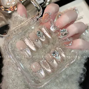 Pure handmade haute couture cat eye handmade wearing nail temperament nail art versatile fairy model