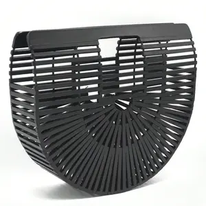 EMiuco Womens Bamboo Handbag Handmade Large Tote Beach Bag