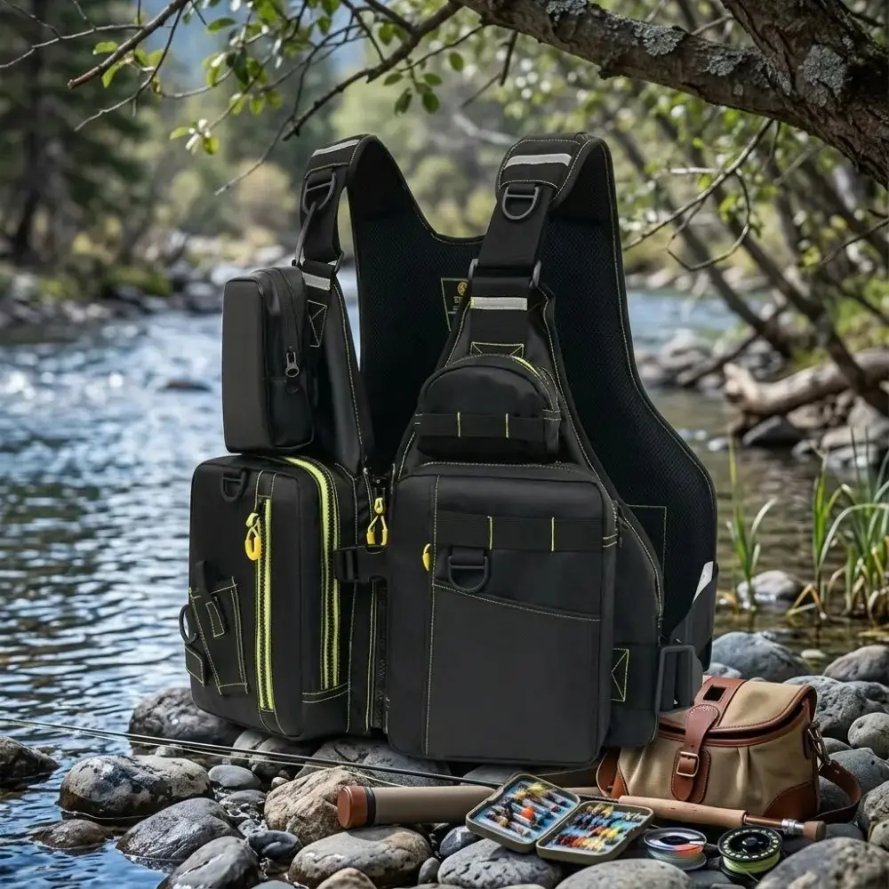 Ultimate Fishing Life Vest: High Buoyancy Safety Jacket with Multiple Pockets for Kayaking, Boating & Water Sports, Must-Have Outdoor Gear