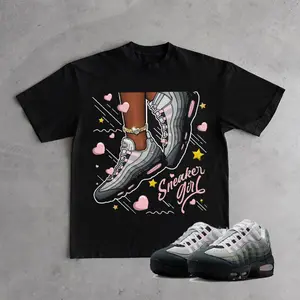 Sneaker Girl Ver 2 Shirt to Match AM95 Pink Foam, 100% Cotton, Loose Fit