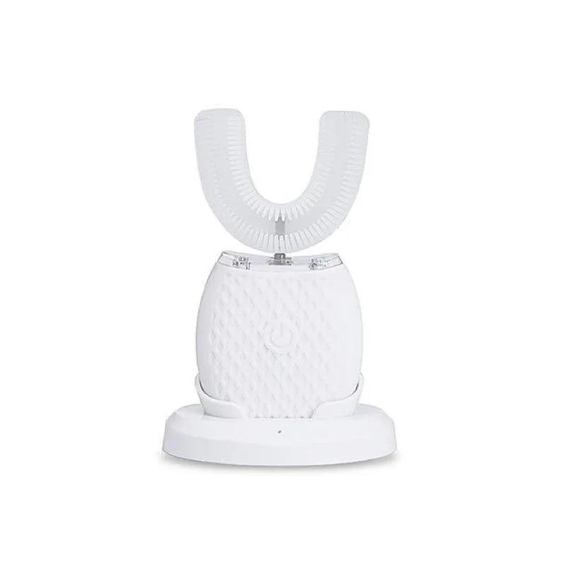 360° Ultrasonic Electric Toothbrush U Shaped for Adults Sonic Vibrations Tooth Brush with Charging Base Blue LED Light Whitening 360° Ultrasonic Electric Toothbrush U Shaped for Adults Sonic Vibrations Tooth Brush with Charging Base Blue LED Light Whitening