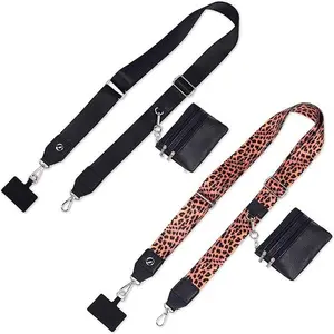 Smartphone 2 Pack Clip and Go Strap for Phone with Wallet Crossbody - Zippered Pouch, Multifunctional Adjustable Cell Phone Lanyard - Cellphone