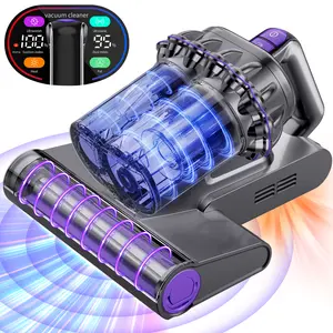 V VOCESOR Mattress Vacuum Cleaner for Removing Dust Mites, Smart Bed Vacuum with UV-C Light&Hot Air Drying&Aromatherapy&LED Display, 16Kpa Strong Suction&HEPA Filtration, Deep Cleaning Machine for Bed Sofa Couch, Perfect Gift