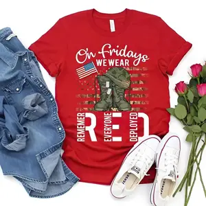 Youth and Adult On Fridays We Wear Red Fundraiser, Hip Hopember The Deployed Shirt, We Wear Red Pop Rock, Hip Hopember Everyone Deployed, American Veteran Shirt, Patriot Tee, kid clothing, graphic tee, gift for son and daughter, Freedom Patriotic Tee