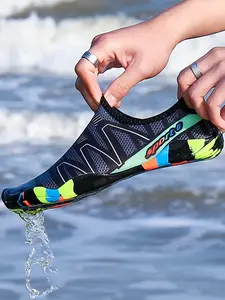 Unisex Colorblock Water Shoes, Quick Drying Barefoot Sports Shoes, Comfortable Lightweight Design Water Shoes for River Beach Swimming Pool Hiking, Water Aqua Shoes