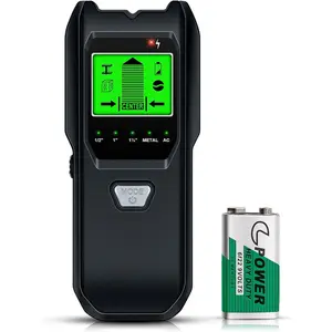 Stud Finder Wall Scanner - 5 in 1  Stud Detector with Upgraded  Sensor, Audio  and  LCD Display for the Center and  of , AC Wire, Metal and Studs Detection(Frosted Black)