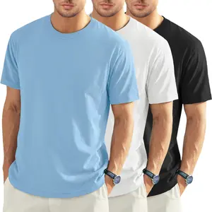 MAGCOMSEN 1/3 Pack Men's T-Shirts Short Sleeve Cotton Crew Neck Soft Breathable T Shirts Casual Plain Classic Summer Tees