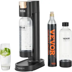 VEVOR Sparkling Water Maker, Soda Maker Machine for Home Carbonating, Soda Maker with 2 BPA-free 1L PET Bottles, CO2 Cylinder(Not Contain CO2 GAS), Compatible with Mainstream Screw-in 60L CO2 Cylinder