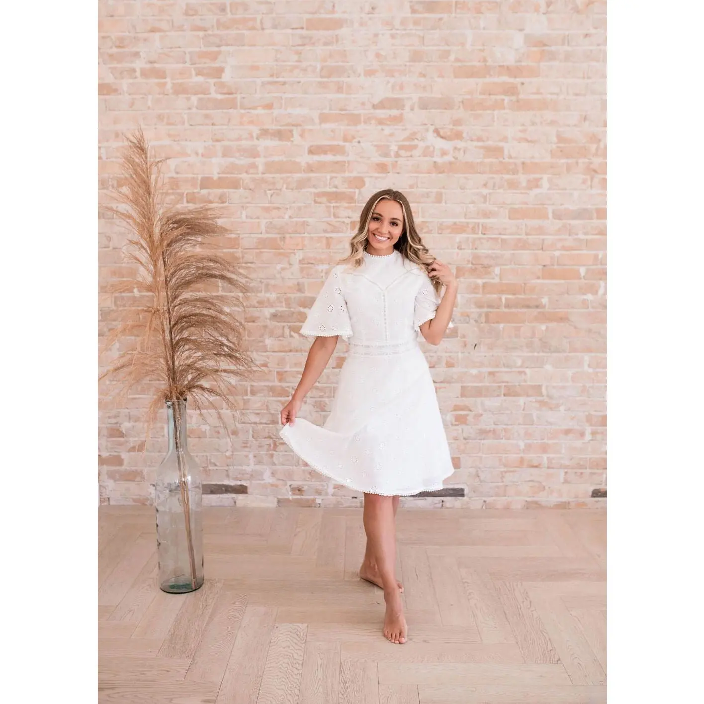 Blank Verse Dress | Cotton White Eyelet Dress