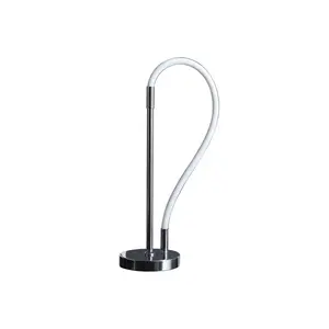 YYDS 20.25" In Elastilight Led Tube W/ Magnetic End Contemporary Chrome Silver Table Lamp
