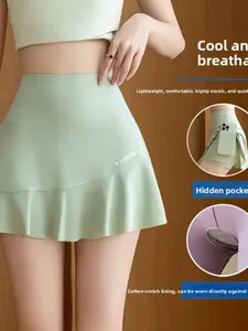 Women's Sporty A-Line Short Skirt, High Waist Tummy Control, Invisible Pockets, Quick Dry, Breathable, Multi-Scene Wear, M-4xl