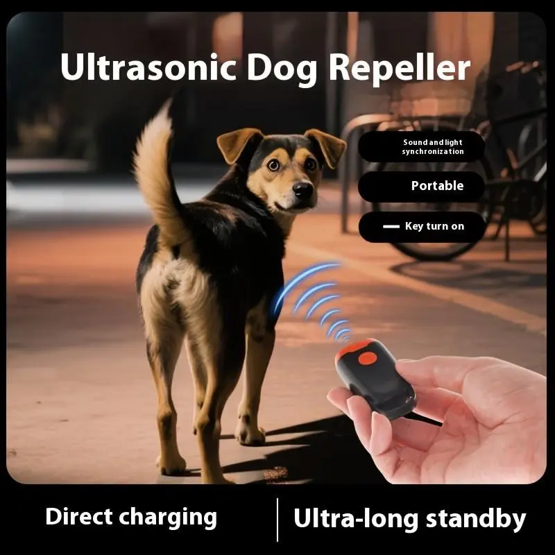 Portable Ultrasonic Dog Repeller, Mini Training Device for Outdoor Use, Prevents Dog Bites, Compact and Easy to Operate
