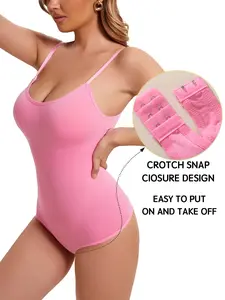 Women's Invisible Seamless Belly Control Thong Shapewear Bodysuit, Adjustable Straps, Comfortable and Stylish, Perfect for Daily Wear