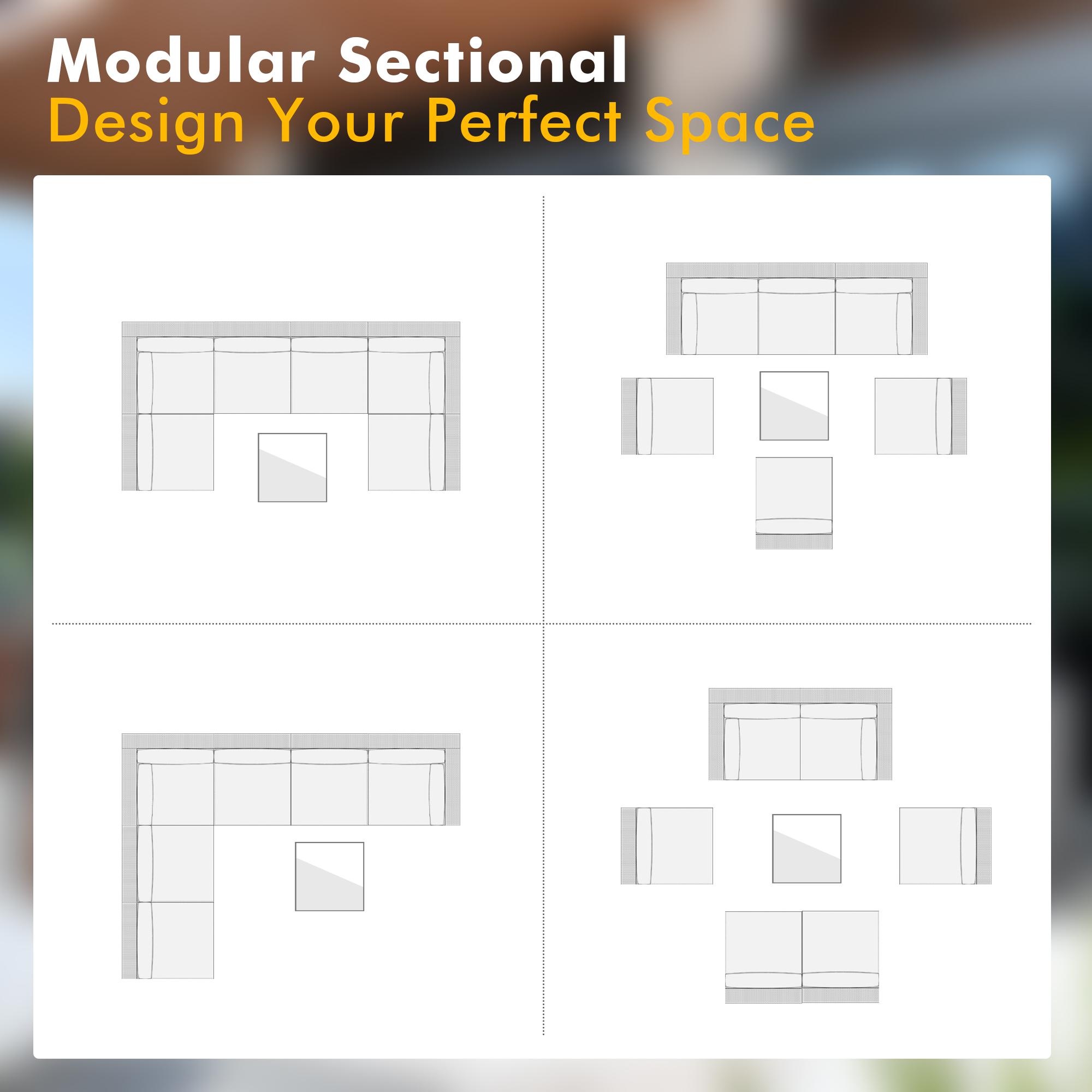 【3 Packages Shipping】Ovios Outdoor 7 Piece Coversation Set with Coffee Table,Sectional Patio Furniture Set with All-Weather Wicker Sofa,Modern Outside Couch for Balcony Backyard Pool 【3 Packages Shipping】Ovios Outdoor 7 Piece Coversation Set with Coffee Table,Sectional Patio Furniture Set with All-Weather Wicker Sofa,Modern Outside Couch for Balcony Backyard Pool