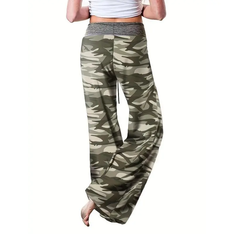 Stretchy loose fit wide leg yoga pants-fashion women's casual drawstring lounge pants pajama Stretchy loose fit wide leg yoga pants-fashion women's casual drawstring lounge pants pajama