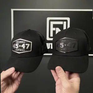 45/47 Trucker Style Snap Back Hat - Black Hat Black Patch – His & Her Snapback, Trucker Hat, Stylish Couple Hats, Unisex Casual Daily Accessory, Gift for Love