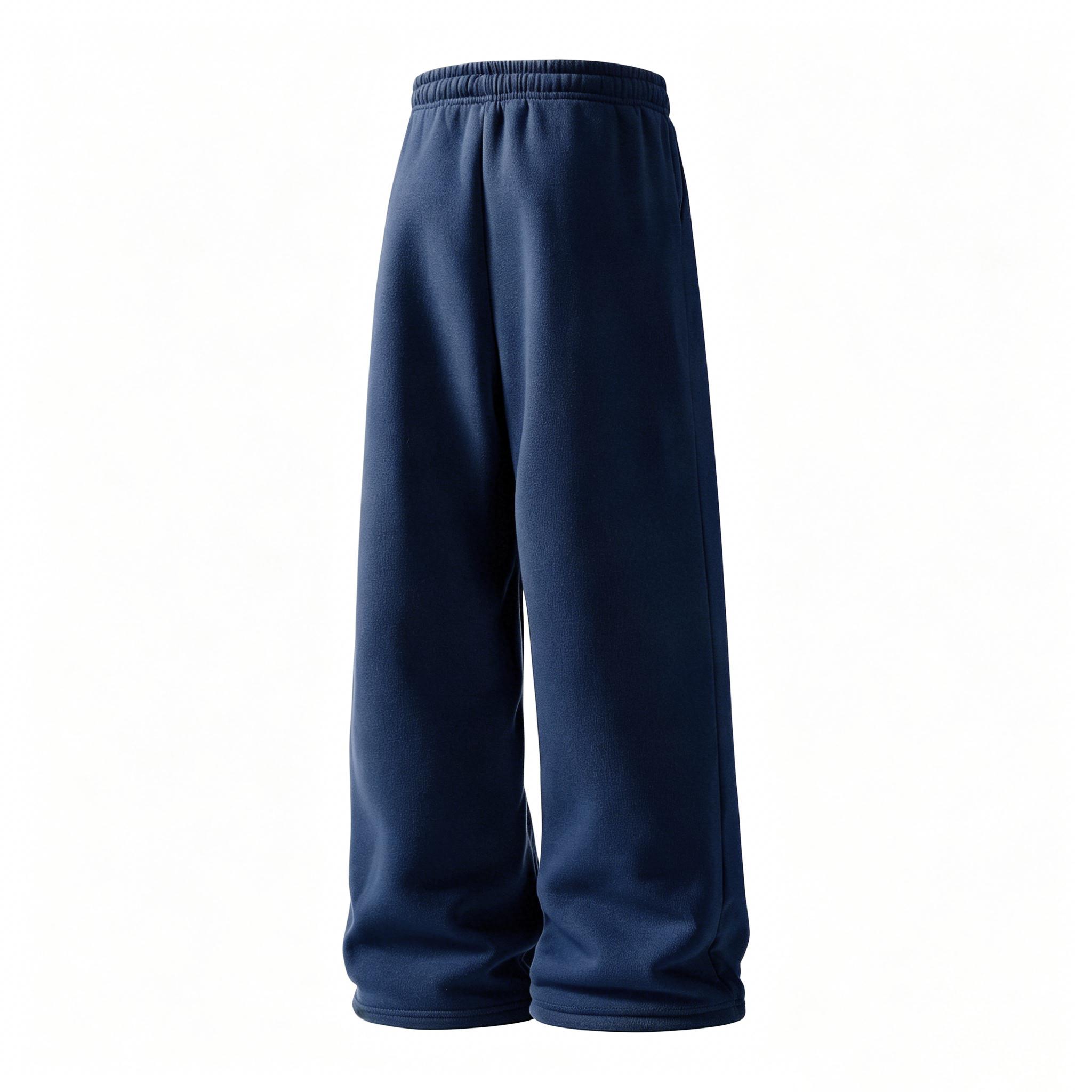2-Pack Men’s Casual Straight-Leg Sweatpants, Loose Fit Comfortable Loungewear Pants, Elastic Drawstring Waist, Breathable, Streetwear & Athleisure Pants for Everyday Wear