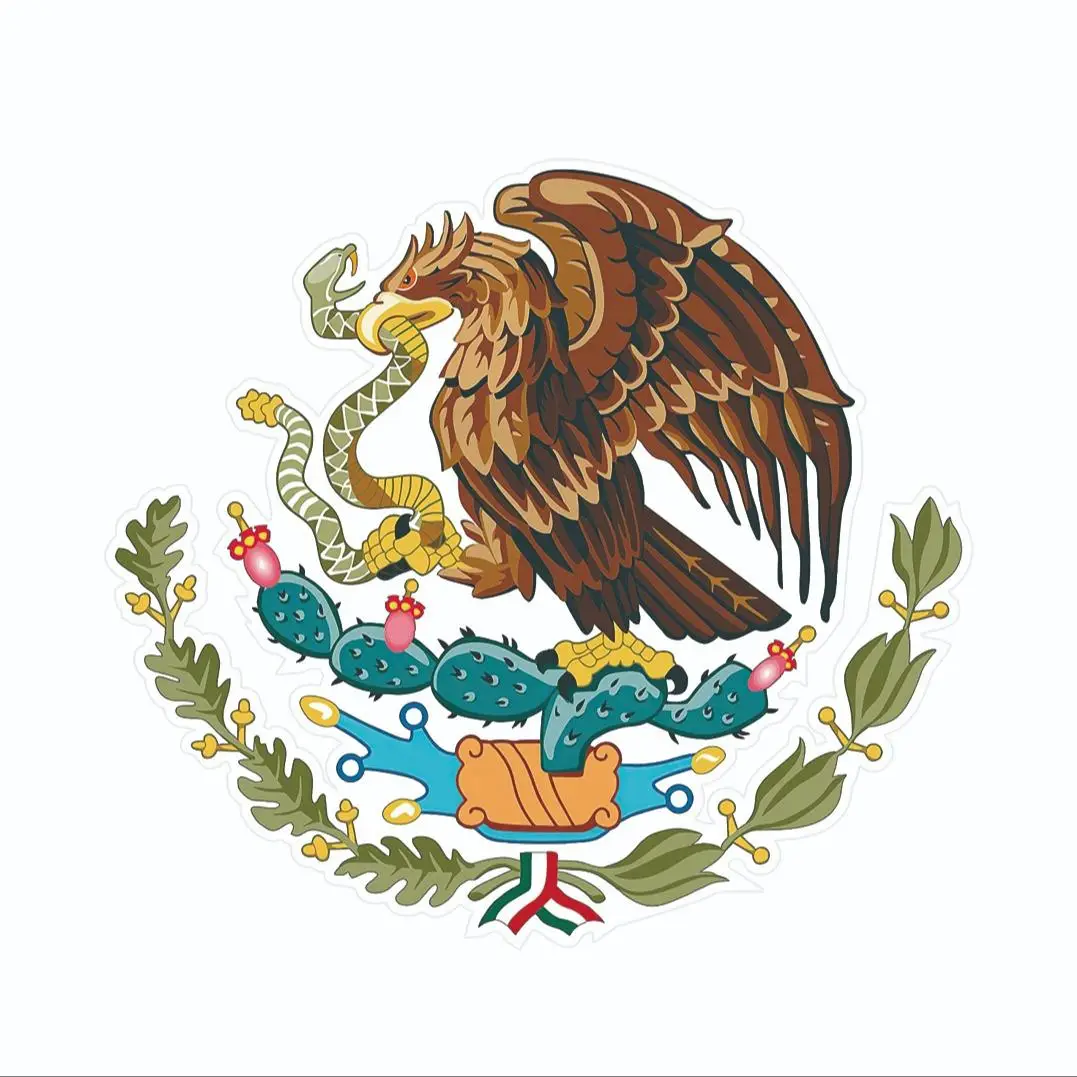 Mexico Flag Pattern Car Sticker, Funny Decorative Sticker For Car Bumper Laptop, Car Decals, Windshield Sticker, Car Decorations