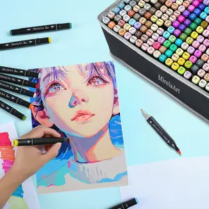 12/40/60/80/120/168/262 Dual Tip Based Markers, Artist Drawing Art Markers for Adult Coloring Painting Supplies, Perfect for Drawing, Sketching, Coloring & Illustration, Art Sketch Drawing Marker Set