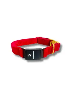 Velvet Red Christmas Holiday Fi Compatible Collar for Dogs and Cats - GPS Compatible Dog Collar