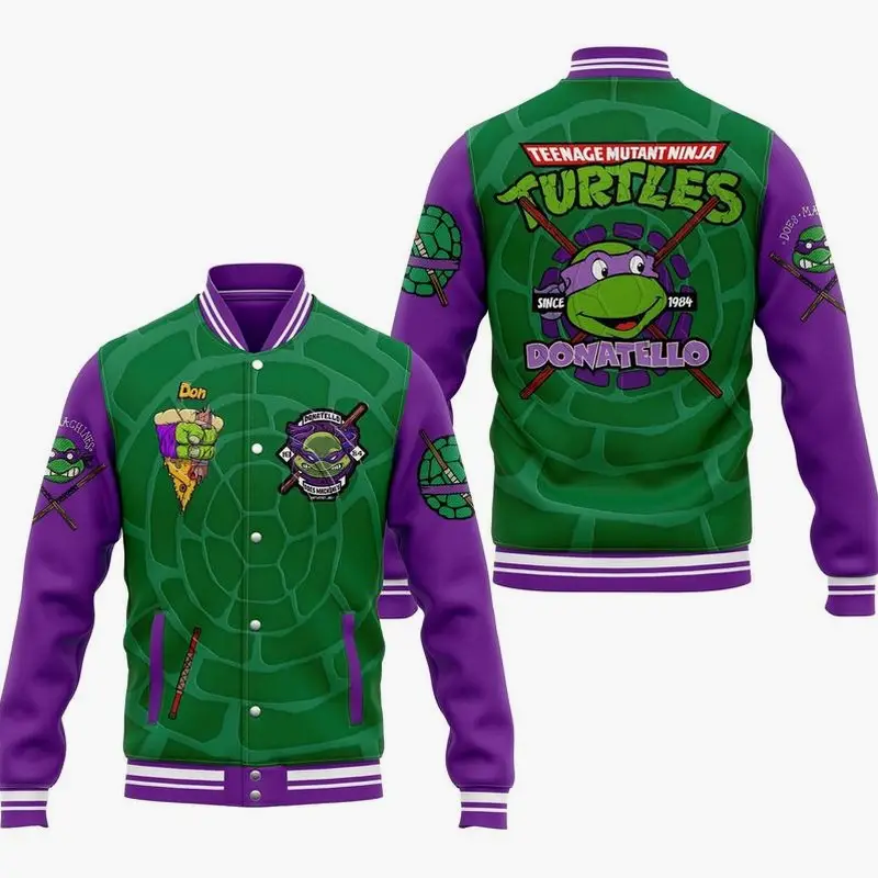 New Turtles Bomber Baseball Jacket, Cartoon Baseball Jacket, Movie Bomber Jacket, Comfortable Unisex Bomber, Trendy Jacket, Gift For Fan - Customer Fa