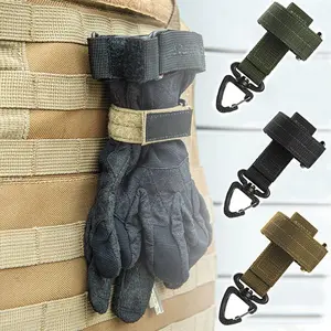new multifunctional nylon hanging buckle rope storage buckle outdoor army fan carabiner anti-lost camping storage belt Survival Gear Tactical Equipment