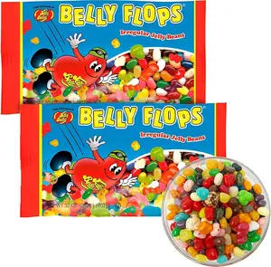 Jelly Belly Belly Flops Irregular Jelly Bean Sweets - 2-Pack 16oz Bags (2 Lbs Total), Gluten Free Mixed Flavors Pre-Packaged Factory-Packaged Candy, Casual Snack