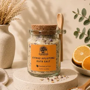 B Horizon Citrus Uplifting Bath Salt - Handmade Lavender & Citrus Aroma Epsom-Himalayan Salt Blend, Sensitive Skin Gentle Cleanser, Cleansing Bright Relaxation Body Care, 12-Month Shelf Life Single Item