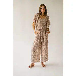 Women's Floral Jumpsuit, Beige Multi Color Nelligan Style