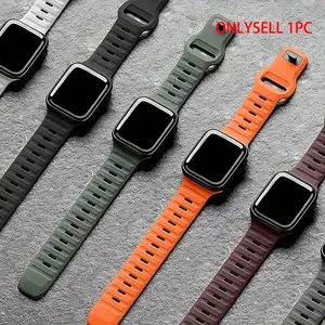 Sport Bands for Apple Watch, Watch Straps, Smart Watch Accessories, Soft Silicone Waterproof Strap, Compatible with Iwatch Series 1-11 & Se, Durable Design