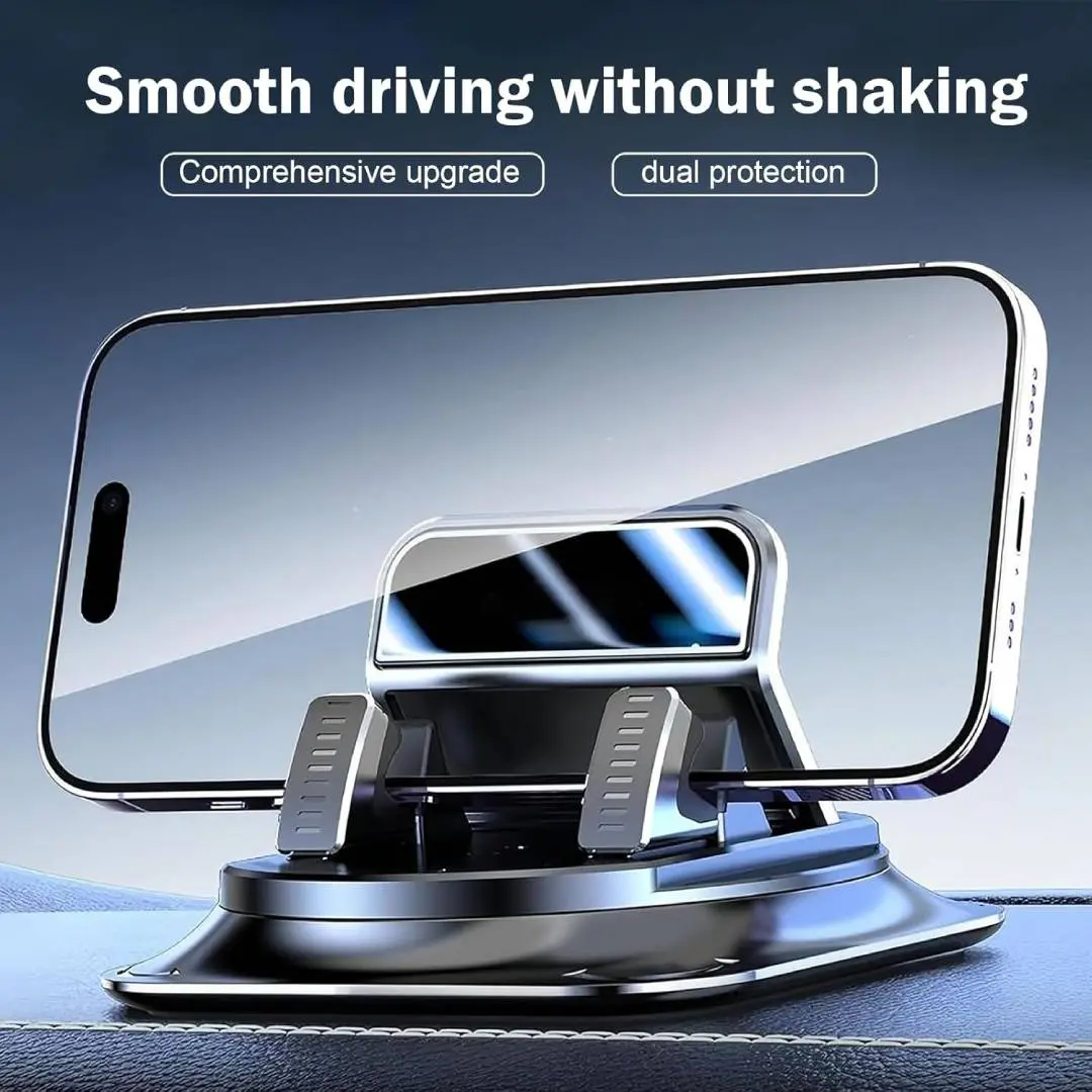 【Summerfinds】New 2026 Car phone holder 360 degree rotation, suitablefor car navigation in-car dashboard, horizontaland vertica screen adjustment angle,suctioncup fixed non-slip mobile phone holdersuitable for iPhone and Android