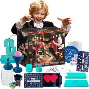 Children's magic gift box set-magic toys -10 magic props, step-by-step video description of skills, Christmas and Halloween birthday gift toys, suitable for boys and girls aged 678910112.