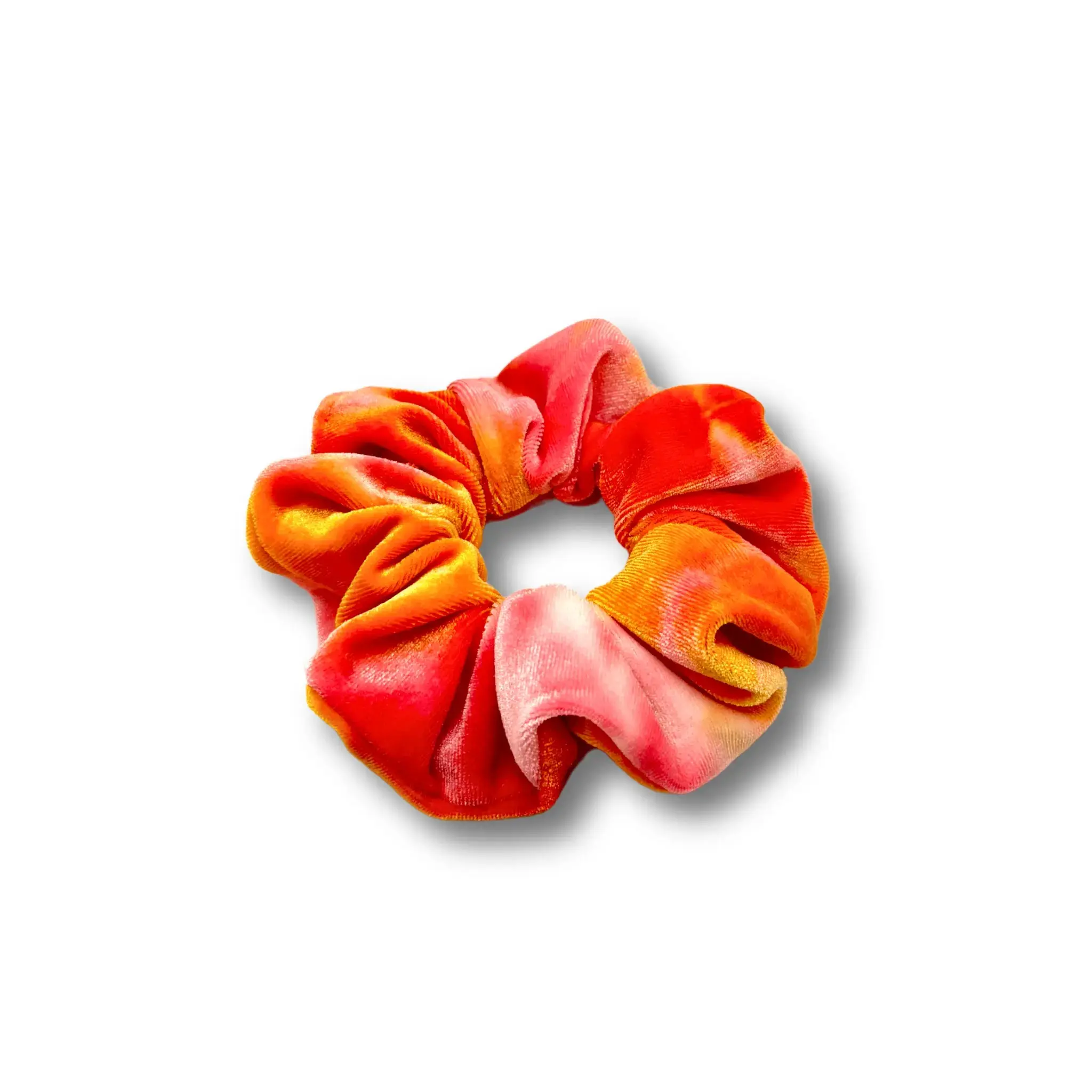 Mini Sunset Tie Dye Velvet Summer Scrunchie Mini Sunset Tie Dye Velvet Summer Scrunchie