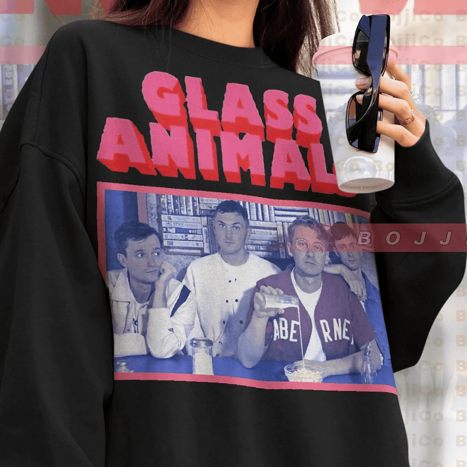 Glass Animals Heat Waves Sweatshirt Glass Animals Shirt Retro 90s Tees Viral Sweater Merch Clothing Relaxed Cotton Sweaters