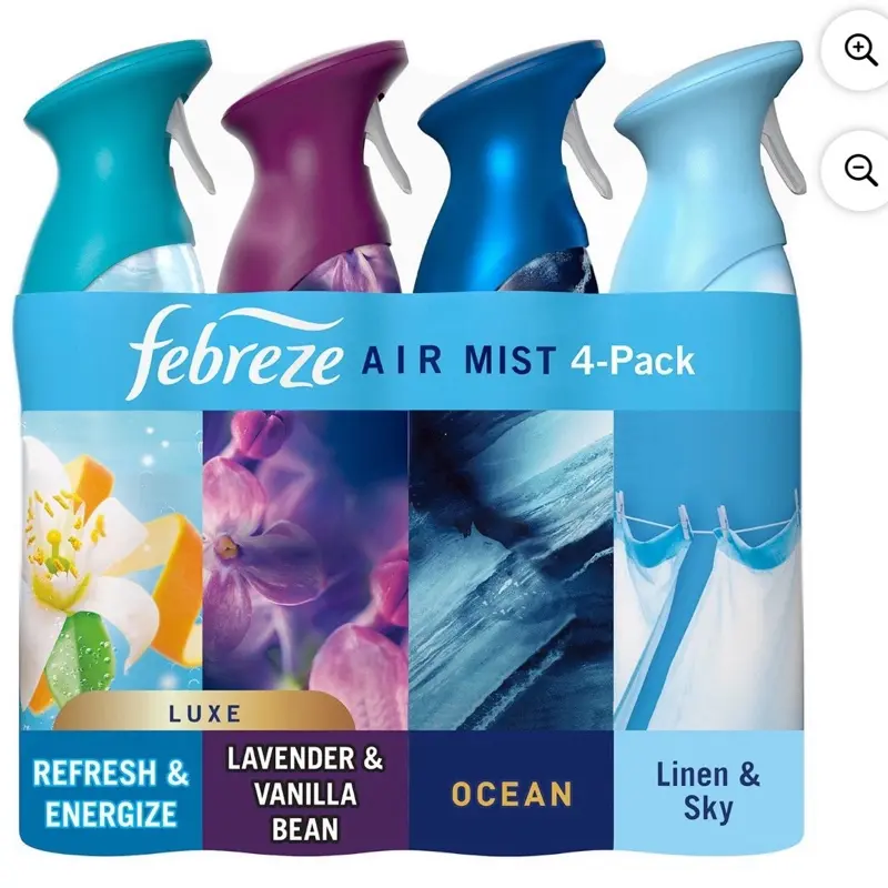 Febreze Air Mist Air Freshener Spray, Mixed Scent, 4ct., 32.4 oz. Febreze Air Mist Air Freshener Spray, Mixed Scent, 4ct., 32.4 oz.