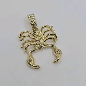 Scorpion Pendant with stone's gold-plated fashion style NO CHAIN